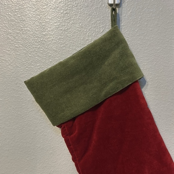 Pottery Barn Red & Green Christmas Holiday Stocking, Grandpa, size medium - Picture 5 of 9